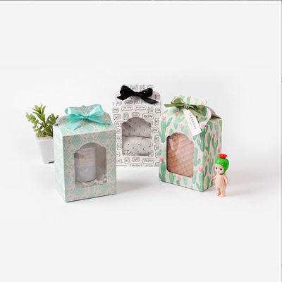 Customized Toy Cosmetics Clothes Cardboard Display Transparent Custom Doll Packaging Box with clear PVC Window