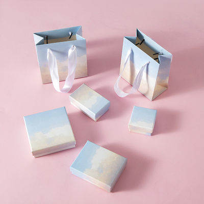 Luxury Custom Logo Paperboard Jewelry Box Rings Earrings Necklaces Bracelets Rigid Base Jewellery Packaging