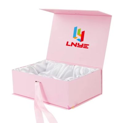 Customized Logo Luxury Magnetic Gift Box Closure For Cosmetics Clothing Wig Gift Set Packaging