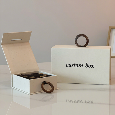 Jewelry Necklace White Personalized Design magnetic presentation Box Custom Logo Ring Earring Necklace Bracelet Packaging Paper Box