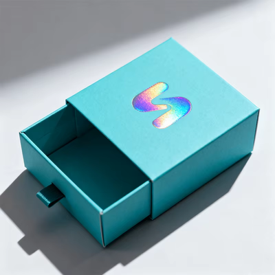 Wholesale Luxury Square Pattern Drawer Slide White Cardboard Gift Packaging Jewelry Box