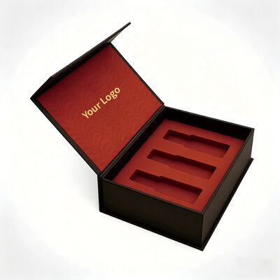 Custom Personalized Logo  Paper Boxes Magnetic Gift Box With Foam Insert Luxury Rigid Cosmetic For Makeup Perfume