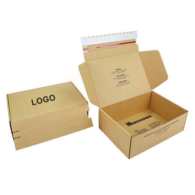 Customized Private Logo Corrugated Shipping Adhesive Tear Strip Open Postal Box for Items