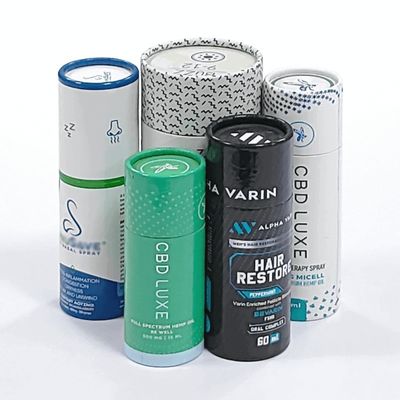 Recycled Paper Mailing Tube Boxes Packaging Custom Round Candle Boxes