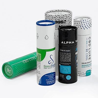 Recycled Paper Mailing Tube Boxes Packaging Custom Round Candle Boxes