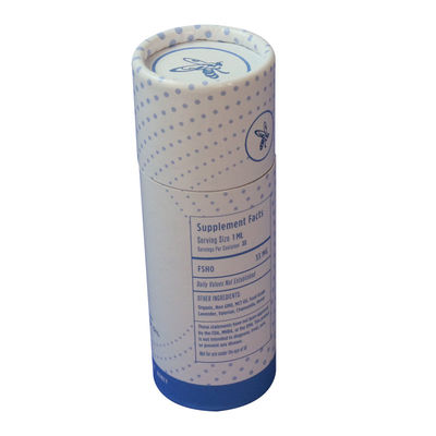 Recyclable And Stylish Paper Tube Gift Box Hot Stamping With Stickers Custom Logo