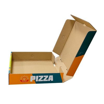 Custom Logo Printing White Corrugated Pizza Packing Folding Paper Carton Box for Food