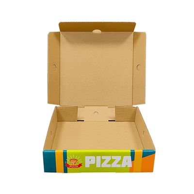 Custom Logo Printing White Corrugated Pizza Packing Folding Paper Carton Box for Food