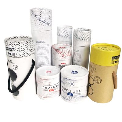 Handmade CMYK Cardboard Paper Cylinder Tube Box Packaging For Socks And Underwear