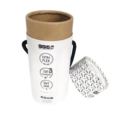 Handmade CMYK Cardboard Paper Cylinder Tube Box Packaging For Socks And Underwear