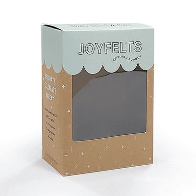 Brown Kraft Paper Tuck End Box Packaging With Clear PVC Window Folders