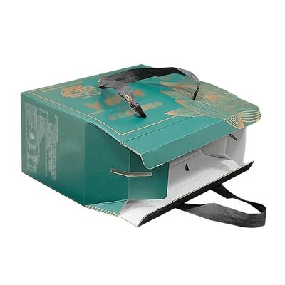 Reusable Cardboard Food Packaging Box Takeaway Kraft Gable Boxes With Handle