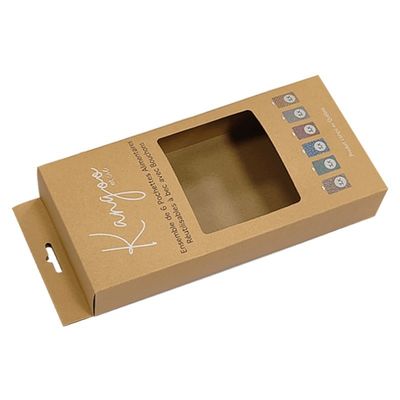 Retail Hanging Display Tuck Top Boxes With Head Hook And Foldable Hang Tab