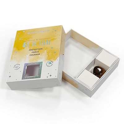 Custom Rigid Gift Box for Crystal Glass Accessory Holographic Effect and Window on Lid