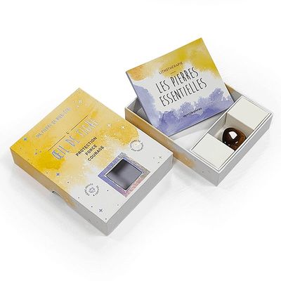 Custom Rigid Gift Box for Crystal Glass Accessory Holographic Effect and Window on Lid