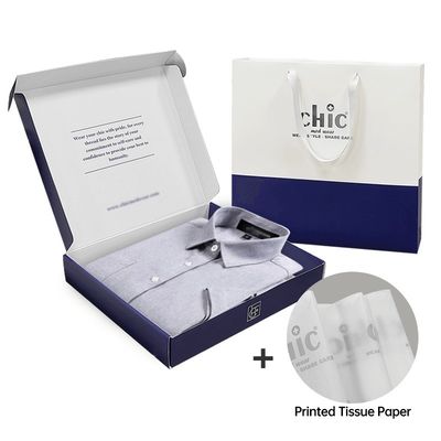 Custom Order Accepted Shiny Silver Logo Clothes T-Shirt Underwear Packaging Box Set