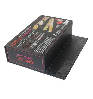 Custom Order Accepted Paperboard Magnetic Closure Box Matte Black Foldable Design