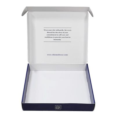 Custom Clothing Packaging Paper Mailer Box Flute Material Corrugated Shipping Box