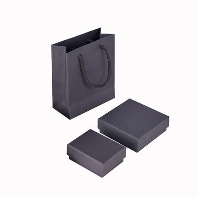 Eco Friendly Recycled Gift Packaging Black Brown Kraft Paper Jewelry Boxes