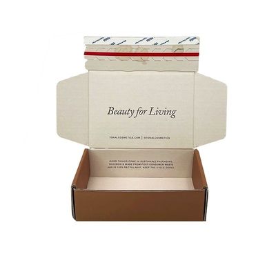 Recycled Cardboard Paper Mailer Box Zipper Tear Strip Box Mailer Packaging Boxes