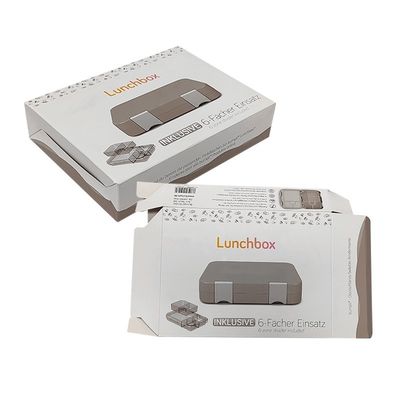 Art Paper Corrugated Cardboard Folding Heated Bento Paper Lunch Box for Adult Packaging