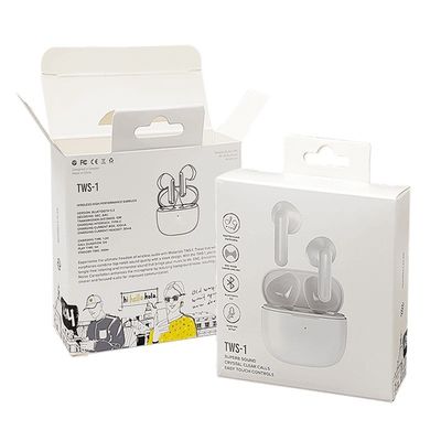 Custom Logo Printing Paper Box Reverse Direct Tuck Design for Earphone Headset Earpiece