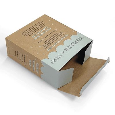 Eco Friendly Auto Lock Bottom Box UV Printing Brown Kraft Paper Gift Boxes