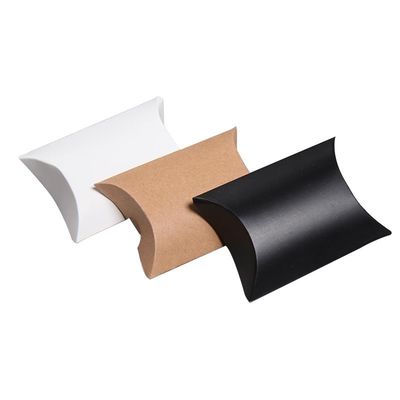 Paper Type Customized Most Popular Brown Kraft White Cardboard Packaging Chocolate Candy Paper Pillow Box