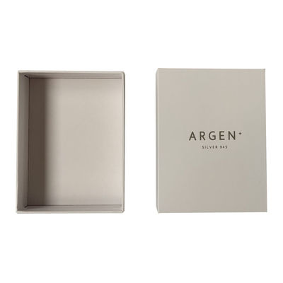 luxury Lid And Base Box 157g Art Paper 1000g Cardboard White Jewelry Packaging Box