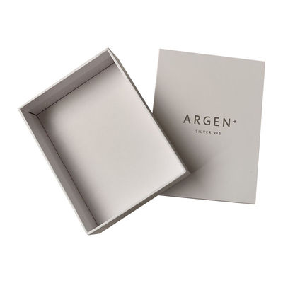 luxury Lid And Base Box 157g Art Paper 1000g Cardboard White Jewelry Packaging Box
