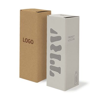 Custom Tuck Top Boxes Uncoated Kraft E Flute Water Bottle Packaging Box