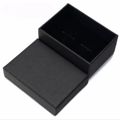 Small Black Gift Packaging Box Rigid Ring Tag Cufflink Gift Box