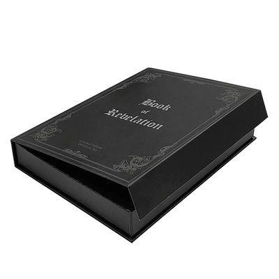 Magnetic Closure Cardboard Display Box Coin Packaging Hollow Faux Book Style Box