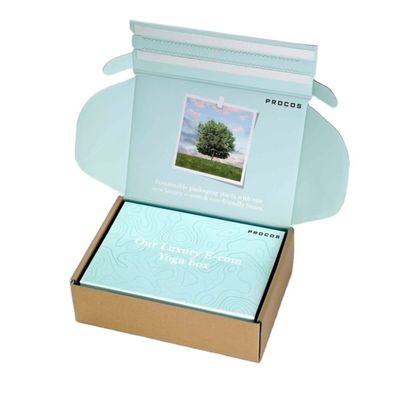 Custom Corrugated Cardboard Mailer Boxes FSC Certified Easy Tear Strip Opening Seal