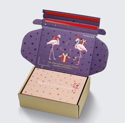 Custom Corrugated Cardboard Mailer Boxes FSC Certified Easy Tear Strip Opening Seal