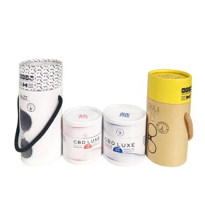 Round Gift Packaging Boxes Recycled Paper Tube Box Packaging CMYK Color