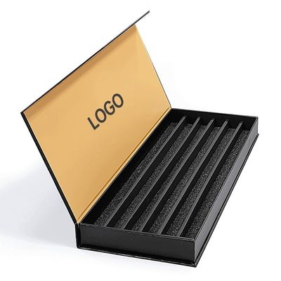 Custom Black Waist Bead Packaging Magnetic Cardboard Closure Gift Box for Custom Sizes