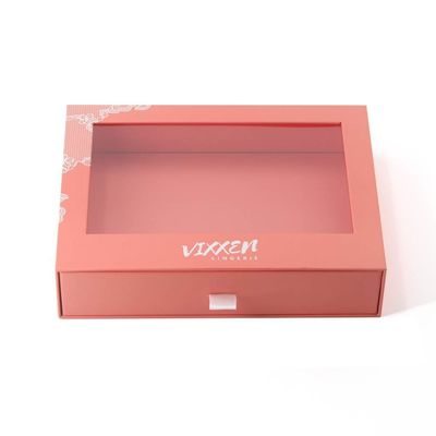 Others Box Type Custom Paper Drawer Cardboard Gift Packaging Box with Clear PVC Window