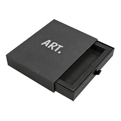 Large Hair Wig Gift Packaging Boxes Black Slide Drawer Box Packaging