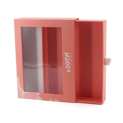 Others Box Type Custom Paper Drawer Cardboard Gift Packaging Box with Clear PVC Window