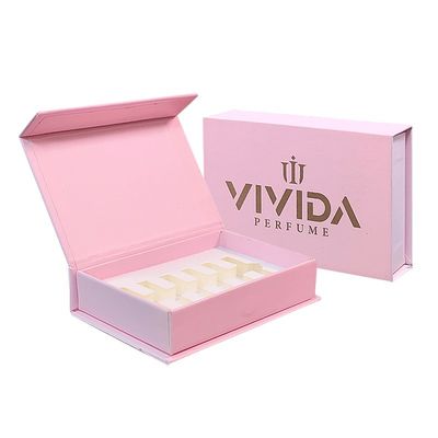 Custom Logo Print Magnetic Book Shape Gift Box for Cologne Perfume and Cosmetics