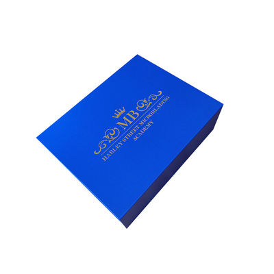 Recyclable Blue Paper Slide Open Cardboard Drawer Packaging for Elegant Skincare