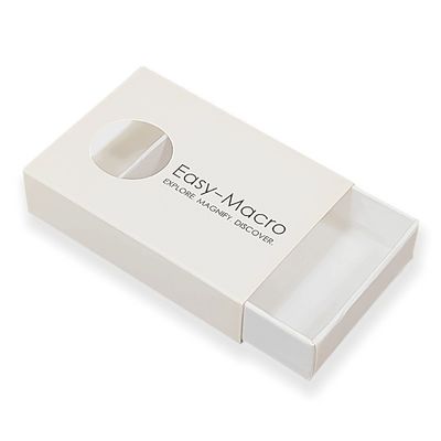 Art Paper Gift Packaging Boxes Matchbox Style Sliding Drawer Box With Gold Foil Printing