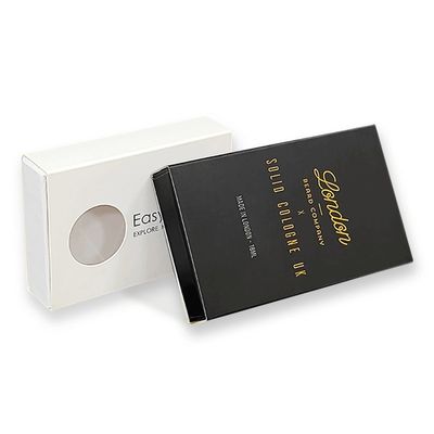 Art Paper Gift Packaging Boxes Matchbox Style Sliding Drawer Box With Gold Foil Printing