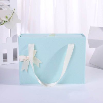 ODM OEM Acceptable. Free Sample Portable Empty Slide Out Packing Rigid Drawer Type Gift Box Bag with Ribbon