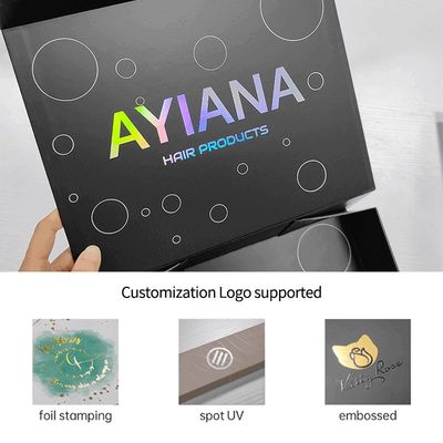Rectangle Luxury Black Magnetic Gift Box With Paperboard Liner Custom Printing Logo