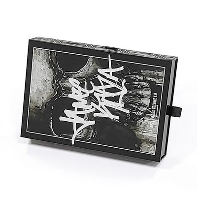 Custom Logo Printing Accepted Black Matte Sliding Gift Drawer Box with Custom Order