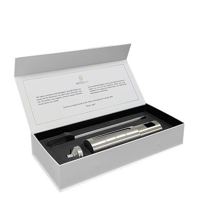 Packaging Items Custom Book Shaped Magnetic Gift Box with Foam Insert and Paper Inserts