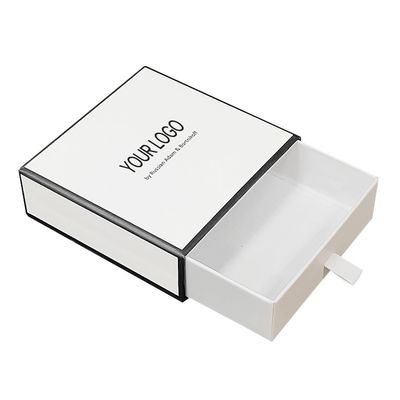 Varnished Satin Lined Rigid Cardboard Sliding Drawer Gift Boxes for Cosmetic Packaging