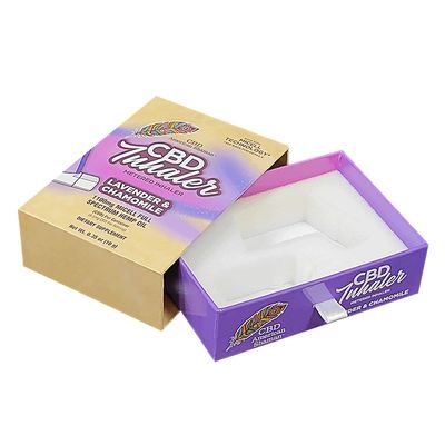 4C/UV/Lamination/Embossing/Stamping Meterd Inhaler Paper Sliding Packaging Boxes with Foam